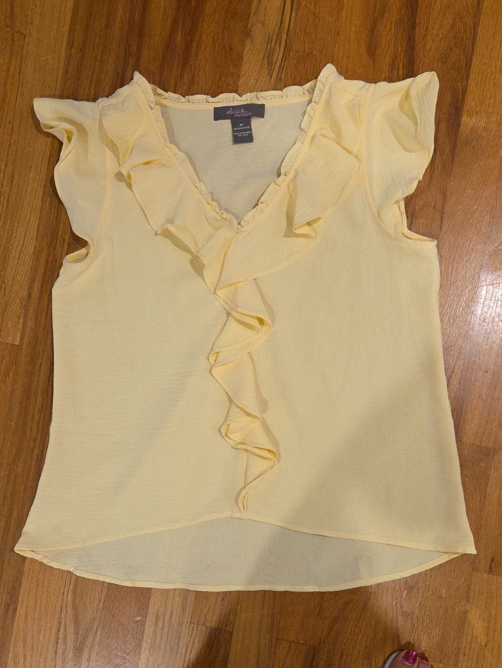 Pretty Yellow Ruffle Top - Picture 6 of 10